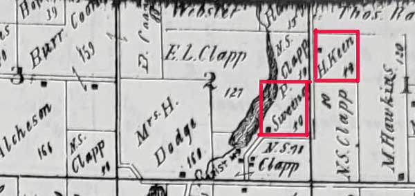 1875 Kinickinnic plat showing O'Connor-Sweeney land